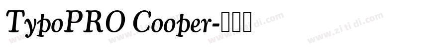 TypoPRO Cooper字体转换